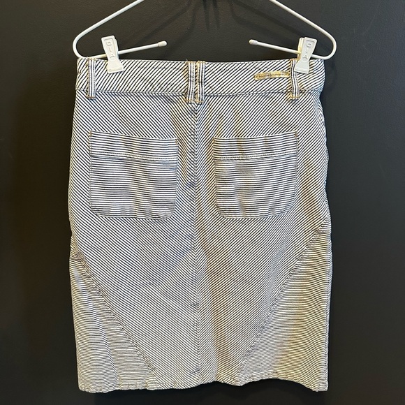 Pilcro by Anthropologie | Denim Pencil Skirt | Stripes | Sz 26 - Picture 7 of 9